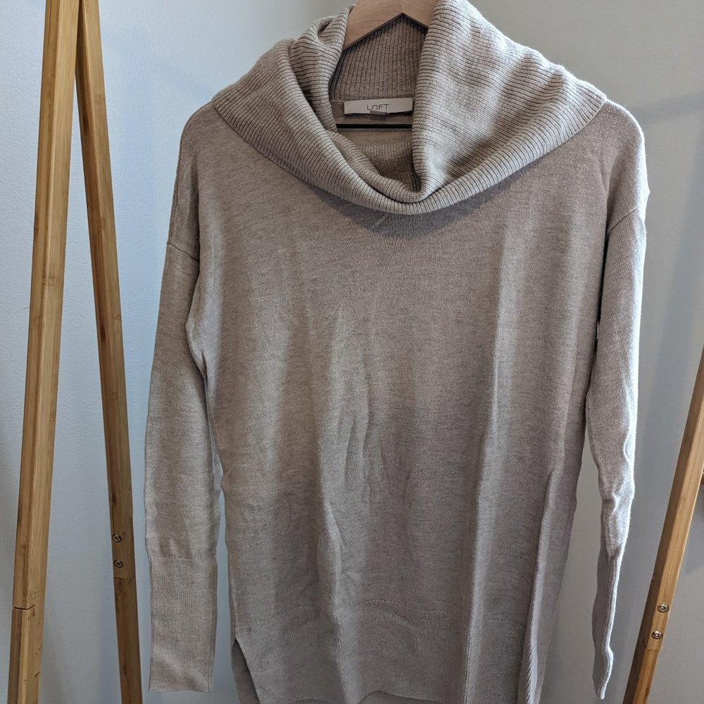 Loft Cowl Neck Tunic Sweater